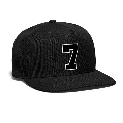 Varsity Number 7 Athletic Look - Snapback Baseball Cap