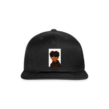 Pixel Portrait Hoodie Hero - Snapback Baseball Cap - black - Front