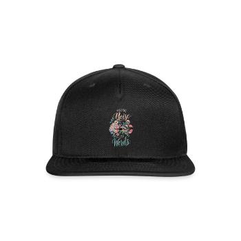Making Noise Into Words SLP Speech Therapist Boho - Snapback Baseball Cap - black - Front