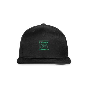 level unlocked - Snapback Baseball Cap - black - Front