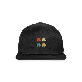 Retro Shamrocks - Snapback Baseball Cap - black - Front
