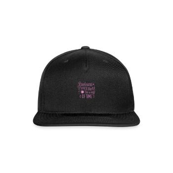 SADNESS FLIES AWAY ON THE WINGS OF TIME - Snapback Baseball Cap - black - Front