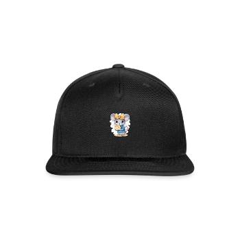 Cute mouse with cheese - Snapback Baseball Cap - black - Front