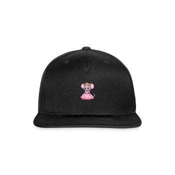 Cute princess mouse - Snapback Baseball Cap - black - Front