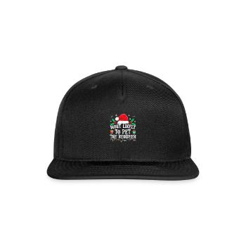 Pet The Reindeer - Snapback Baseball Cap - black - Front