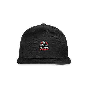 Primal strength - Snapback Baseball Cap - black - Front