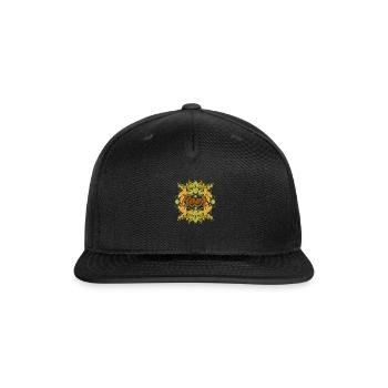 Hop Ornament with "Beer" Lettering - Snapback Baseball Cap - black - Front