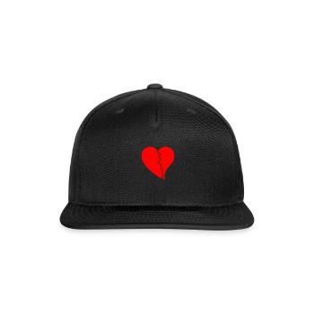 Broken Hearted - Snapback Baseball Cap - black - Front