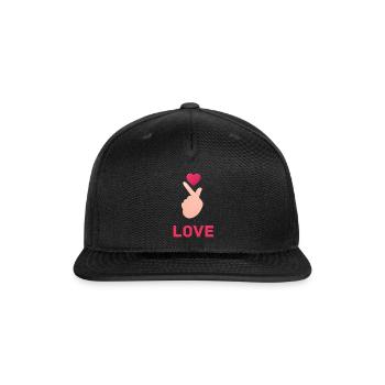 LOVE FINGER - Snapback Baseball Cap - black - Front
