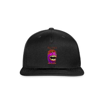 Stay Weird Monster Doodle Violet - Snapback Baseball Cap - black - Front
