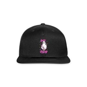 Boo Thang Taken By A Ghost Halloween Neon Pink - Snapback Baseball Cap - black - Front