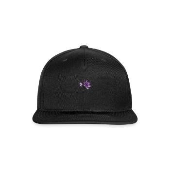 An violet aster ink drawing - Snapback Baseball Cap - black - Front