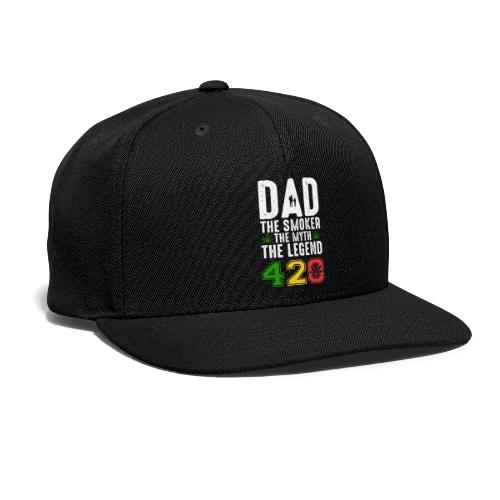Gleeful Smoking dad The smoker the myth the legend - Snapback Baseball Cap