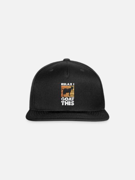 Relax Goat Sunset - Snapback Baseball Cap - black