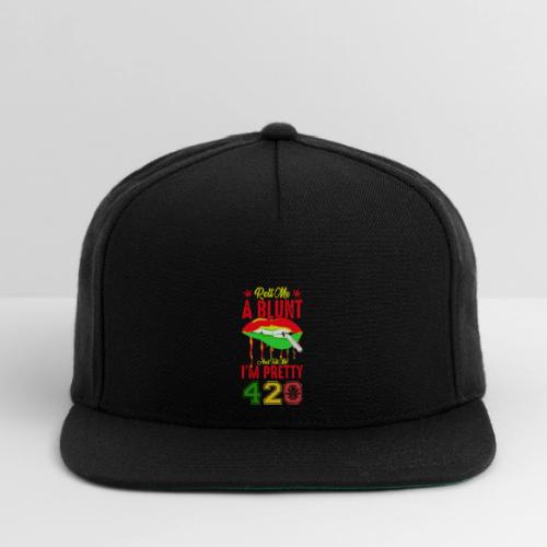 Pleasant 420 Smoke a Blunt Weed Marijuana Design - Snapback Baseball Cap