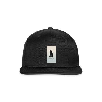Introvert Cat Talks About Cats - Snapback Baseball Cap - black - Front