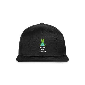 Peas On Earth - Snapback Baseball Cap - black - Front