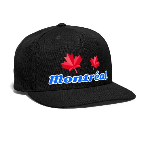 Montréal with two red maple leaves - Snapback Baseball Cap