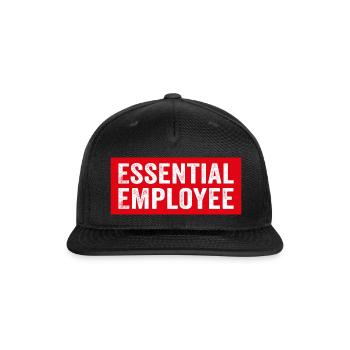 Essential Employee Corona System Relevant - Snapback Baseball Cap - black - Front