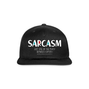 Sarcasm (dark) - Snapback Baseball Cap - black - Front