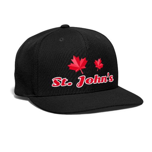 St. John's with two red maple leaves - Snapback Baseball Cap