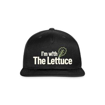 I'm with The Lettuce - Snapback Baseball Cap - black - Front