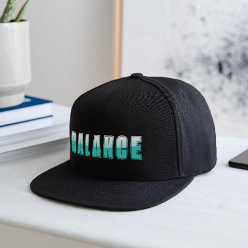BALANCE Calm Teal Minimal Word Art Design - Snapback Baseball Cap