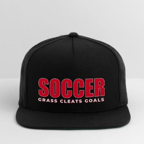 Soccer Grass Cleats Goals Typography Design - Snapback Baseball Cap