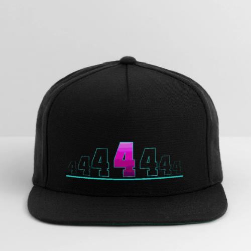 Number 4 in Magenta: Varsity Font - Snapback Baseball Cap