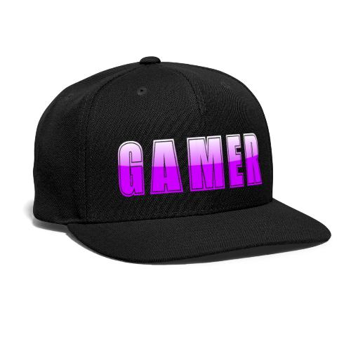 Gamer Purple Glossy Collegiate Design - Snapback Baseball Cap