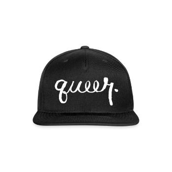 Just Plain Queer - Snapback Baseball Cap - black - Front