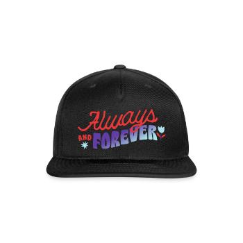 Always and forever - Snapback Baseball Cap - black - Front