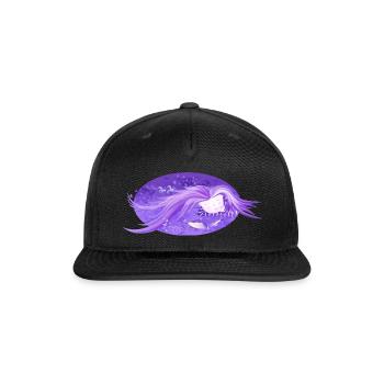 Snooze violet - Snapback Baseball Cap - black - Front