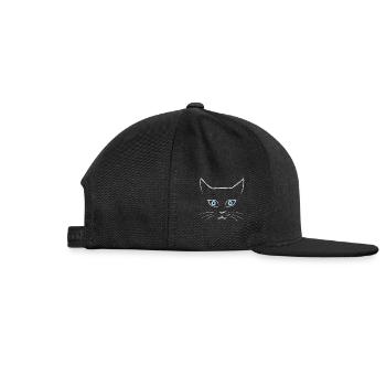 Cat's face - Snapback Baseball Cap - black - Right