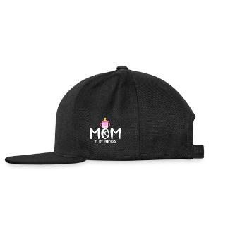 Mom In Progress, Future Mom Gift Idea New Mom - Snapback Baseball Cap - black - Left