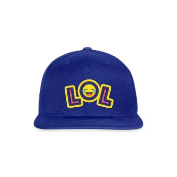 Laugh, layer, lol - Snapback Baseball Cap - royal blue - Front