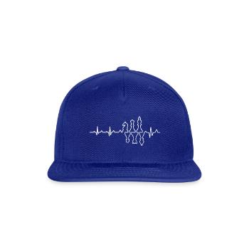 Chess Heartbeat -Chess Lover Gift - Snapback Baseball Cap - royal blue - Front