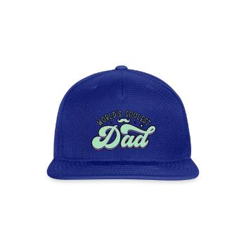 World's Goolest Dad Retro Script - Snapback Baseball Cap - royal blue - Front