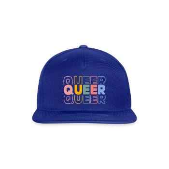 Queer Typography Design - Snapback Baseball Cap - royal blue - Front