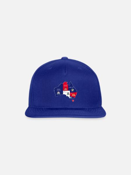 Map of Australia - Snapback Baseball Cap - royal blue