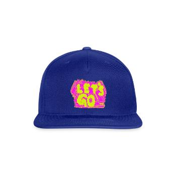 Neon Glitch Burst - Snapback Baseball Cap - royal blue - Front