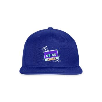 Old School Cassette Mixtape Music Lover - Snapback Baseball Cap - royal blue - Front