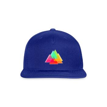 Mountain - Triangle - Snapback Baseball Cap - royal blue - Front