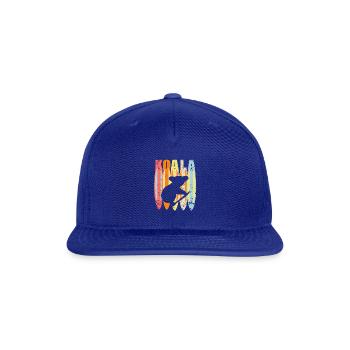 Australia Koala Bear Retro Vintage Surf Board Gift - Snapback Baseball Cap - royal blue - Front