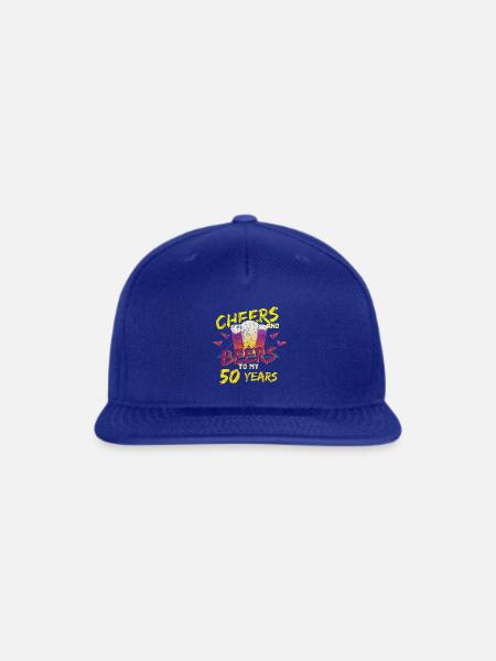 50th birthday - Snapback Baseball Cap - royal blue