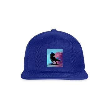 Dino Surfing wth Blue Cats - Storyteller  - Snapback Baseball Cap - royal blue - Front