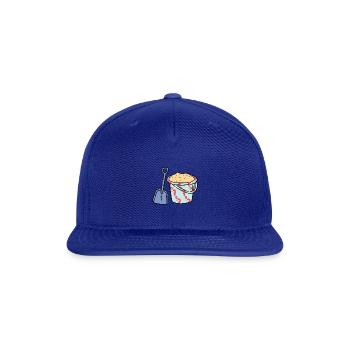 Sand Bucket and Shovel - Snapback Baseball Cap - royal blue - Front