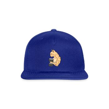 Cat makes biceps exercise - Snapback Baseball Cap - royal blue - Front