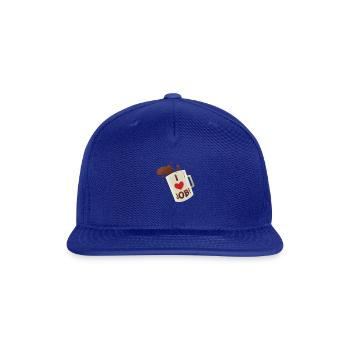 i heart job coffee mug job simulator i love job - Snapback Baseball Cap - royal blue - Front