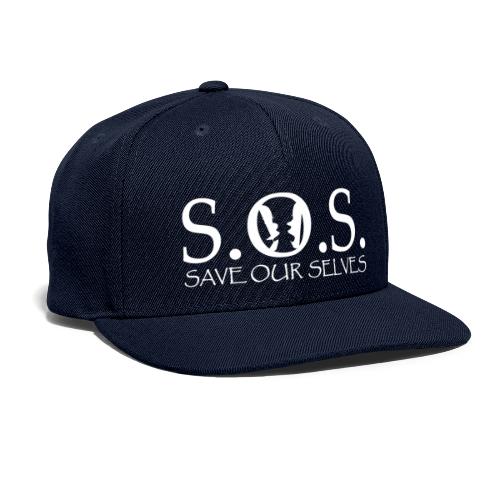 SOS WHITE4 - Snapback Baseball Cap
